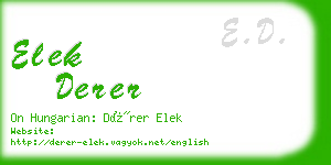 elek derer business card